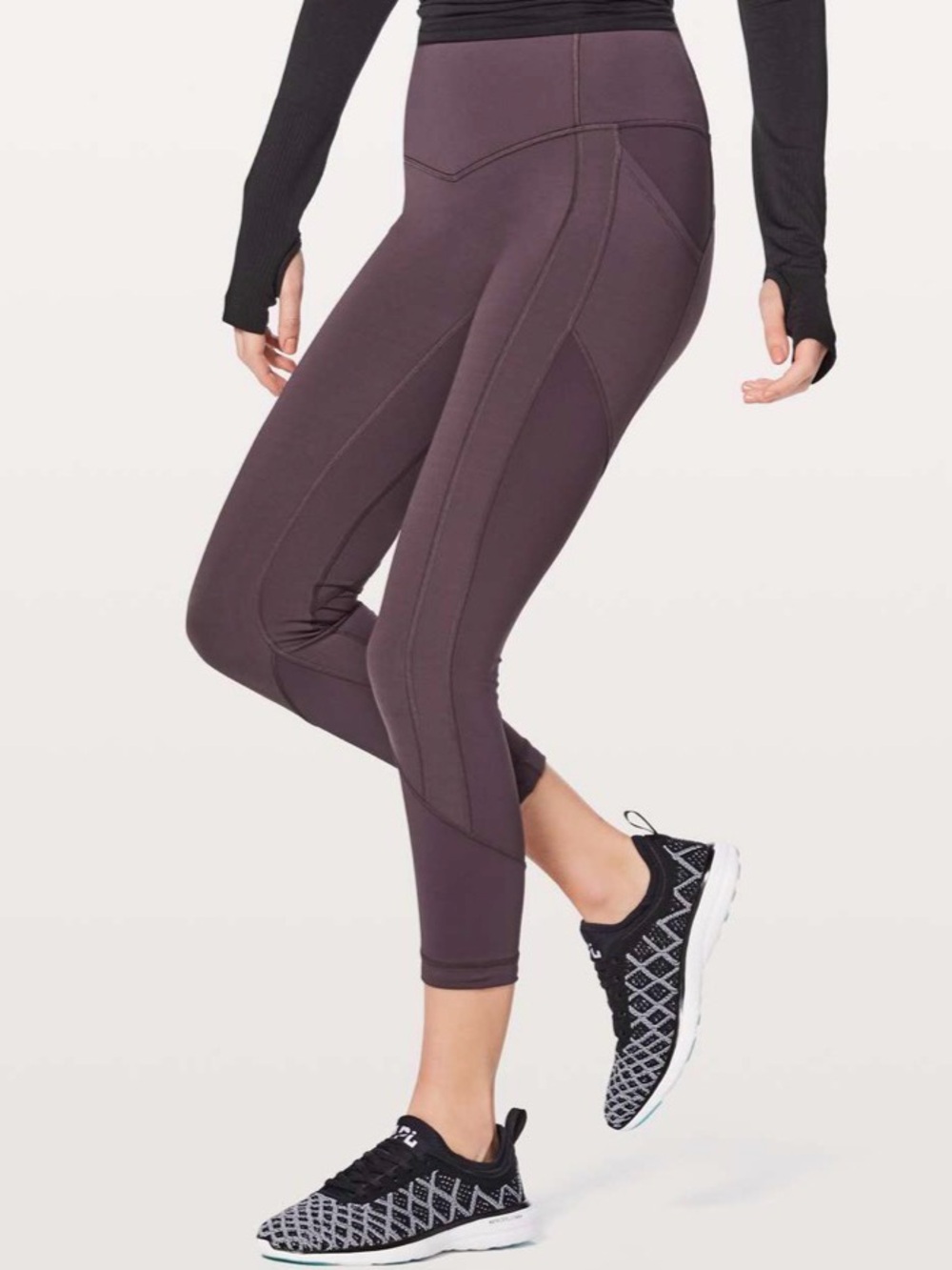 Lululemon All The Right Places Crop II *23" Black Currant